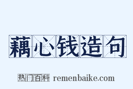 藕心钱造句是什么意思的图片